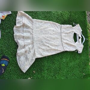 Elegant Cream Lace Kids Formal Dress